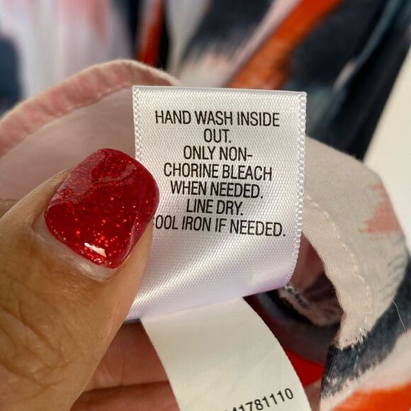 EUC SIMPLY VERA WANG Round Neck, Cinched Waist, Bow-Orange, B & W Sundress MED - Picture 14 of 14